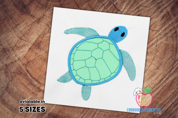 Blue Bold Turtle Embroidery Design Review