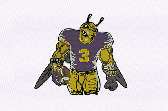 Football Playing Bug Embroidery Design Review