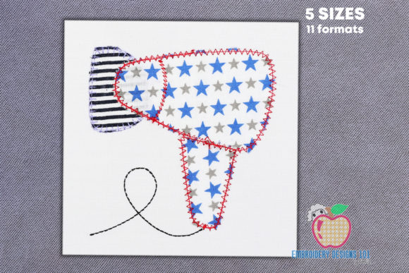 Hair Dryer in Red Blue Applique Design Review