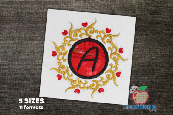 Round Floral Frame with Text Embroidery Review